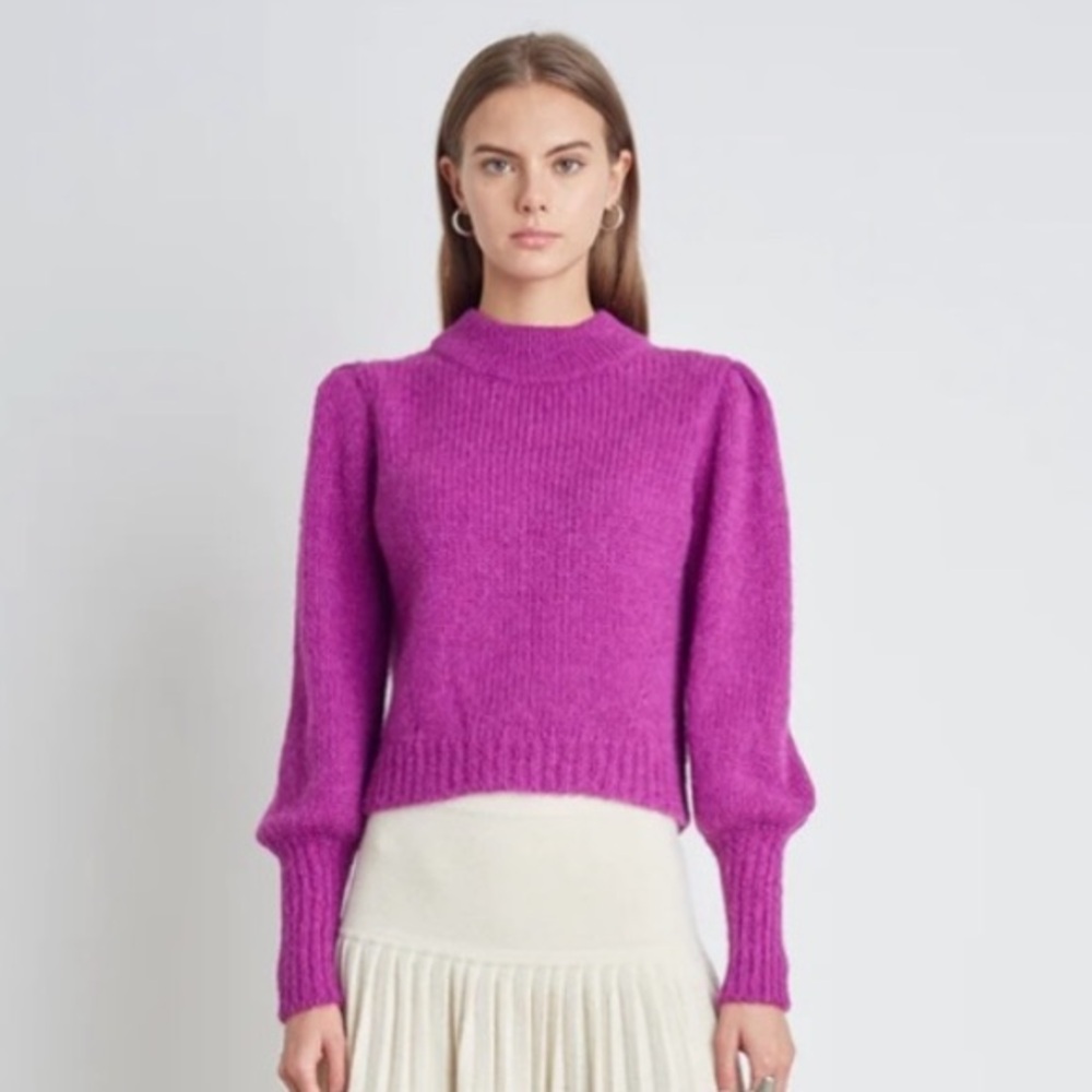 Eleven Six Women's Magenta Kate Alpaca Wool Sweater small